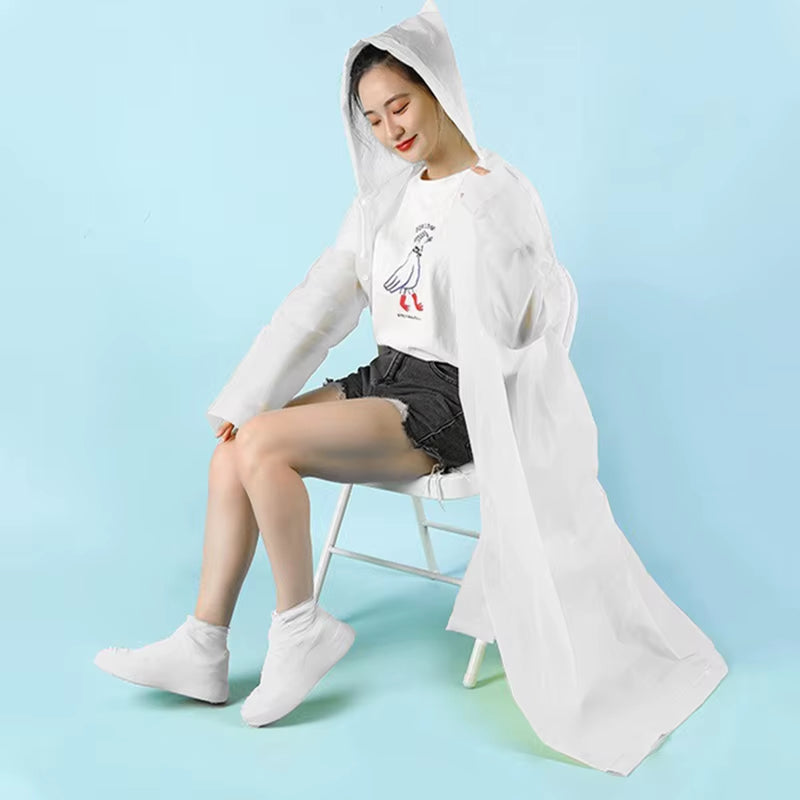 Raincoat Women Men Impermeable Thickened Waterproof Raincoat Tourism Outdoor Hiking Rain Poncho Raincoat Hooded Rain Coat