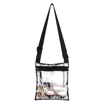 Clear Bag Stadium Approved Purse PVC Clear Crossbody Bag for Women Men