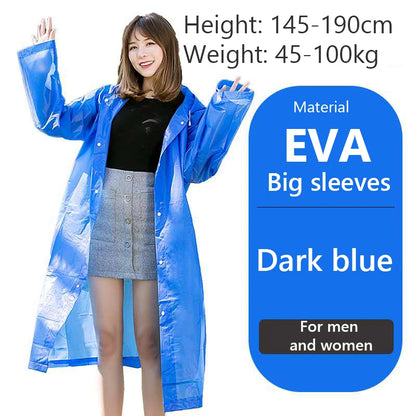 Raincoat Women Men Impermeable Thickened Waterproof Raincoat Tourism Outdoor Hiking Rain Poncho Raincoat Hooded Rain Coat