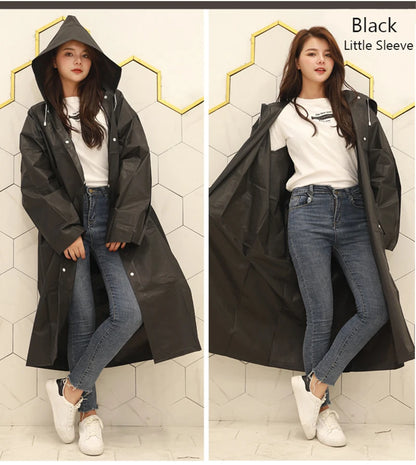 Raincoat Women Men Impermeable Thickened Waterproof Raincoat Tourism Outdoor Hiking Rain Poncho Raincoat Hooded Rain Coat
