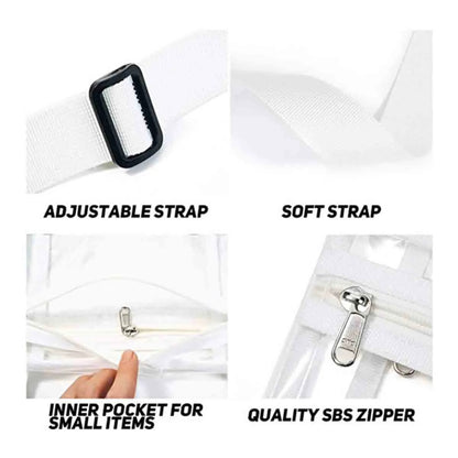 Clear Bag Stadium Approved Purse PVC Clear Crossbody Bag for Women Men