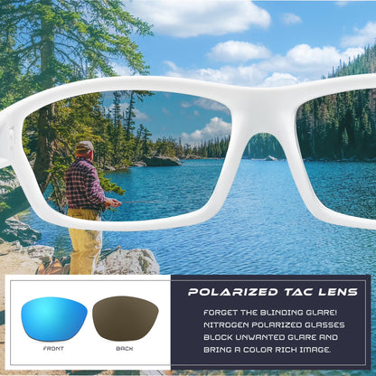 Polarized Wrap around Sports Sunglasses for Men Women Driving Fishing Running Cycling Sun Glasses