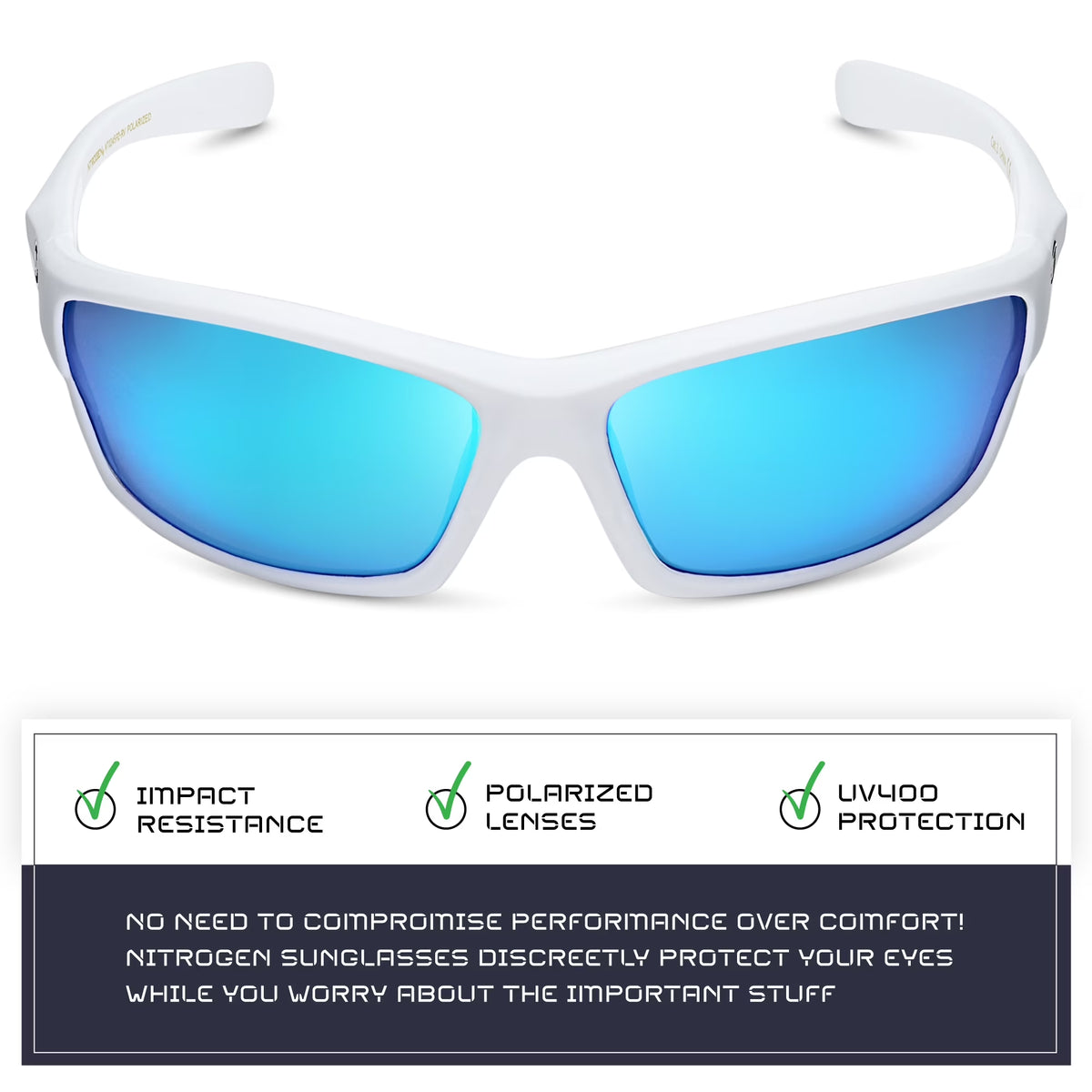 Polarized Wrap around Sports Sunglasses for Men Women Driving Fishing Running Cycling Sun Glasses