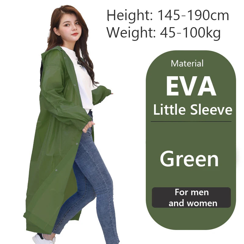 Raincoat Women Men Impermeable Thickened Waterproof Raincoat Tourism Outdoor Hiking Rain Poncho Raincoat Hooded Rain Coat