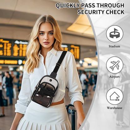 Clear Bag for Stadium Events, Clear Backpack Purse for Women Waterproof TPU Cros