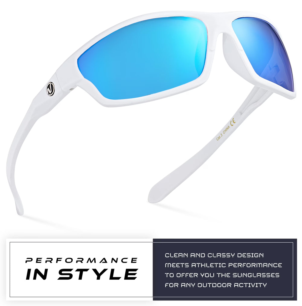 Polarized Wrap around Sports Sunglasses for Men Women Driving Fishing Running Cycling Sun Glasses