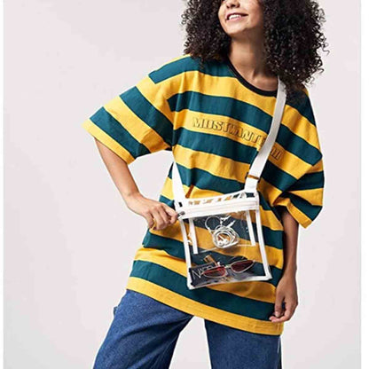 Clear Bag Stadium Approved Purse PVC Clear Crossbody Bag for Women Men