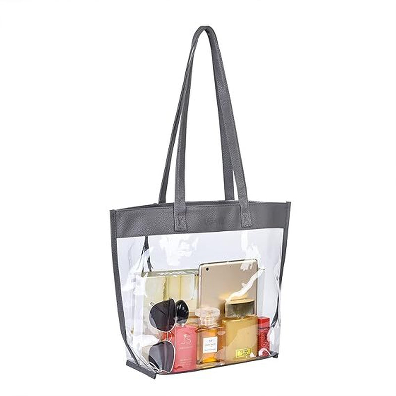 Women Clear Large Tote Bags Stadium Approved with Magnetic Buckle Closure