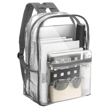 Heavy Duty Clear Backpack Waterproof Transparent Sling Bag See through Book-Bag
