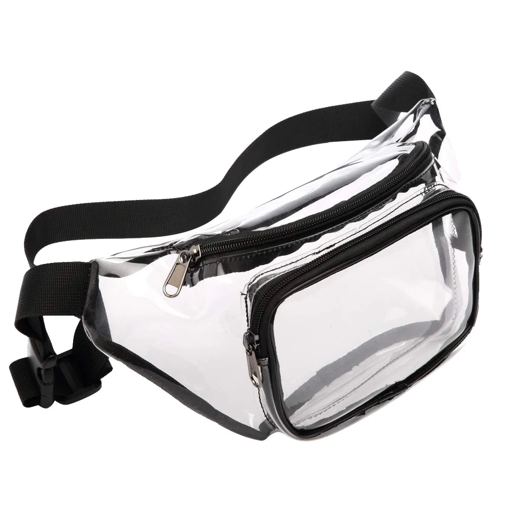 Clear Fanny Pack Stadium Approved Waist Packs for Women Men Waterproof Waist Bag Clear Purse Transparent Belt Bag for Concerts