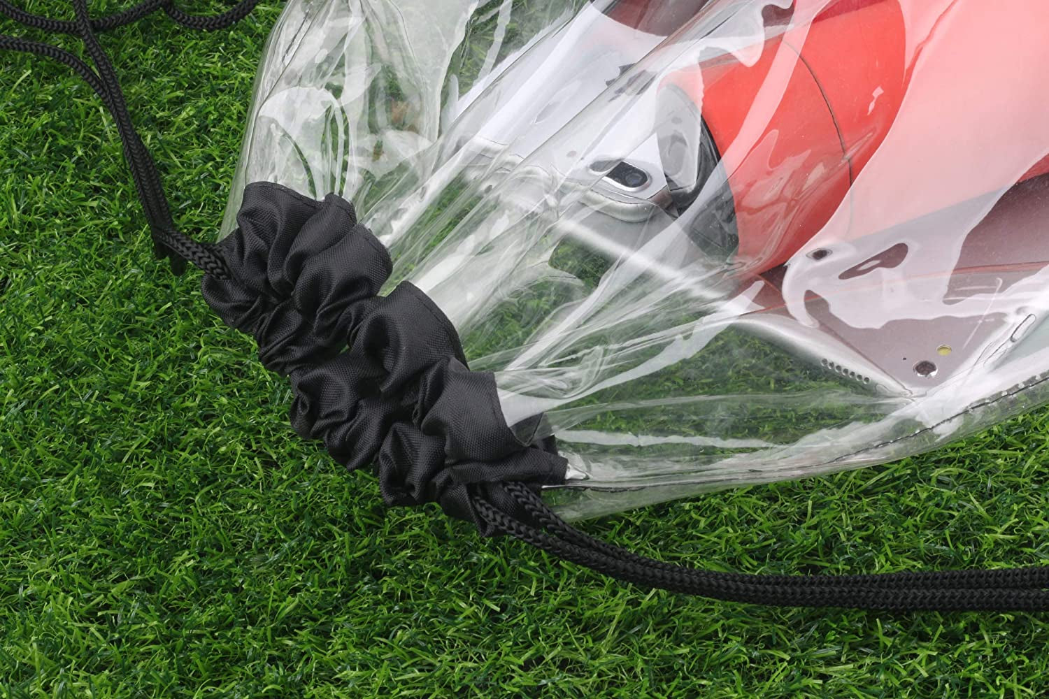 2 Pieces Clear Drawstring Bags, Waterproof Small Clear Bag for Stadium Colleges