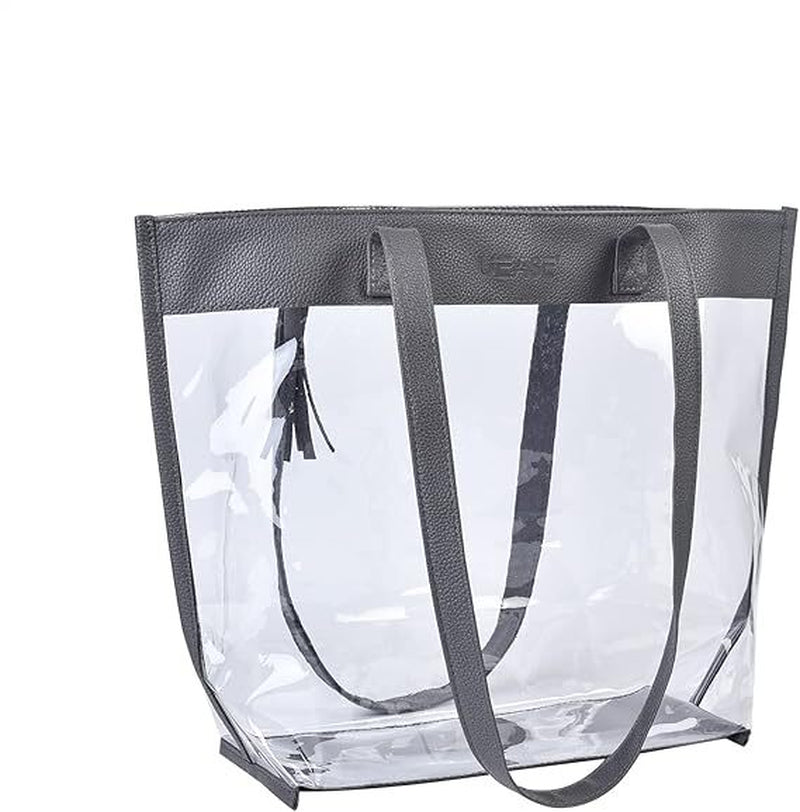 Women Clear Large Tote Bags Stadium Approved with Magnetic Buckle Closure