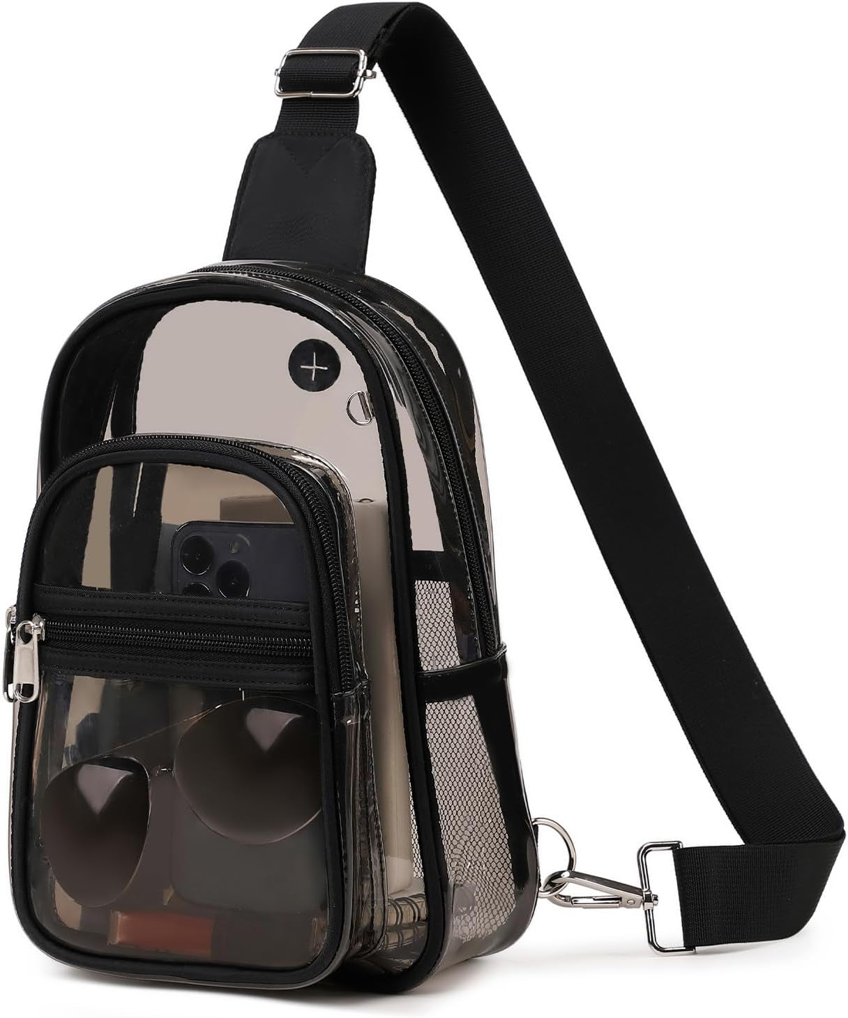 Clear Bag for Stadium Events, Clear Backpack Purse for Women Waterproof TPU Cros