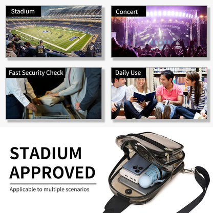 Clear Bag for Stadium Events, Clear Backpack Purse for Women Waterproof TPU Cros