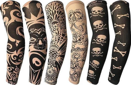 Brazo Tatua Mangas Para Hombres Y Mujeres Con Proteccion Solar UV 6 Piezas, USA