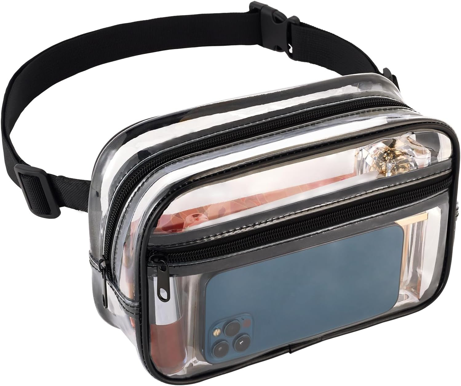 Clear Fanny Pack for Stadium Events - Clear Bag for Women Men | Lightweight Wais