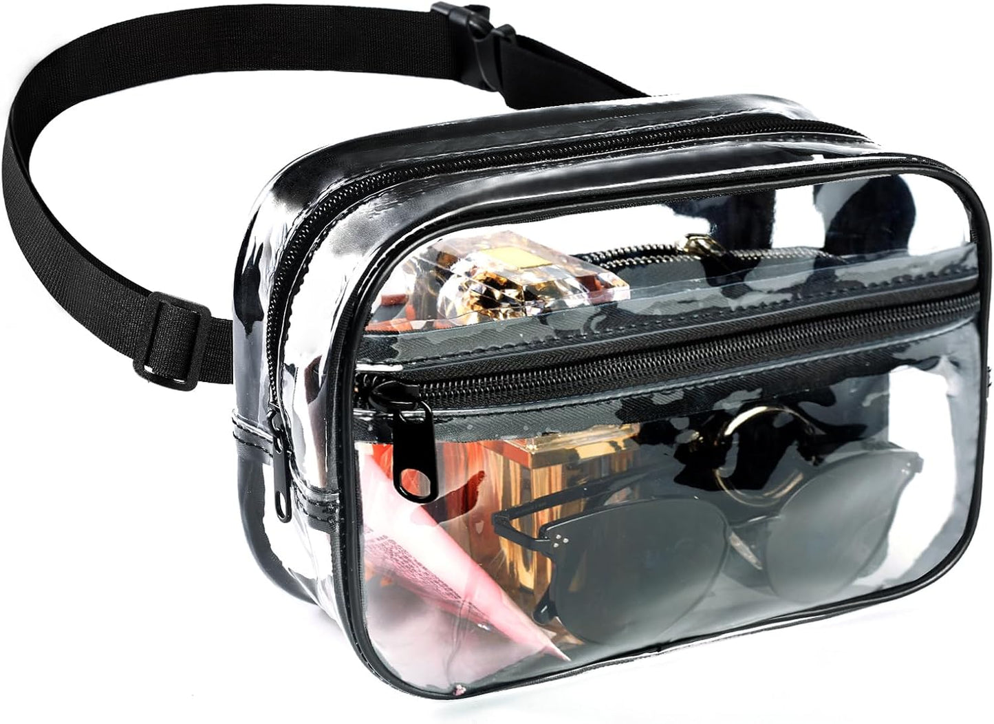 Clear Fanny Pack for Stadium Events - Clear Bag for Women Men | Lightweight Wais