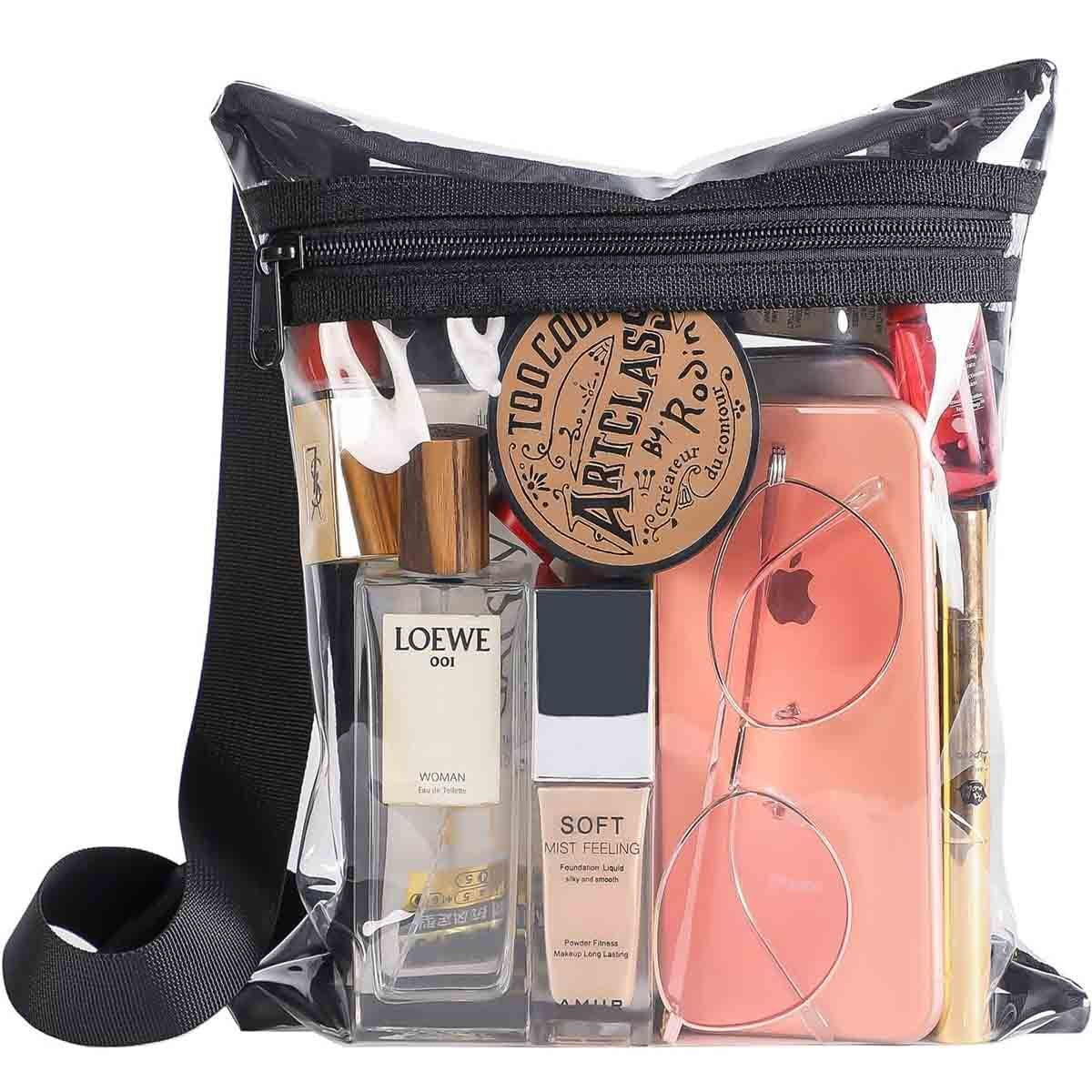 Clear Bag Stadium Approved Purse PVC Clear Crossbody Bag for Women Men