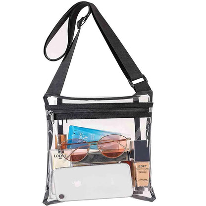 Clear Bag Stadium Approved Purse PVC Clear Crossbody Bag for Women Men