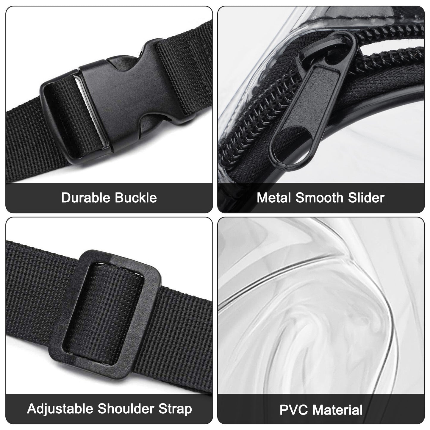 Clear Fanny Pack Men Women Waist Pouch Belt Bag Outdoor Sports Stadium Security