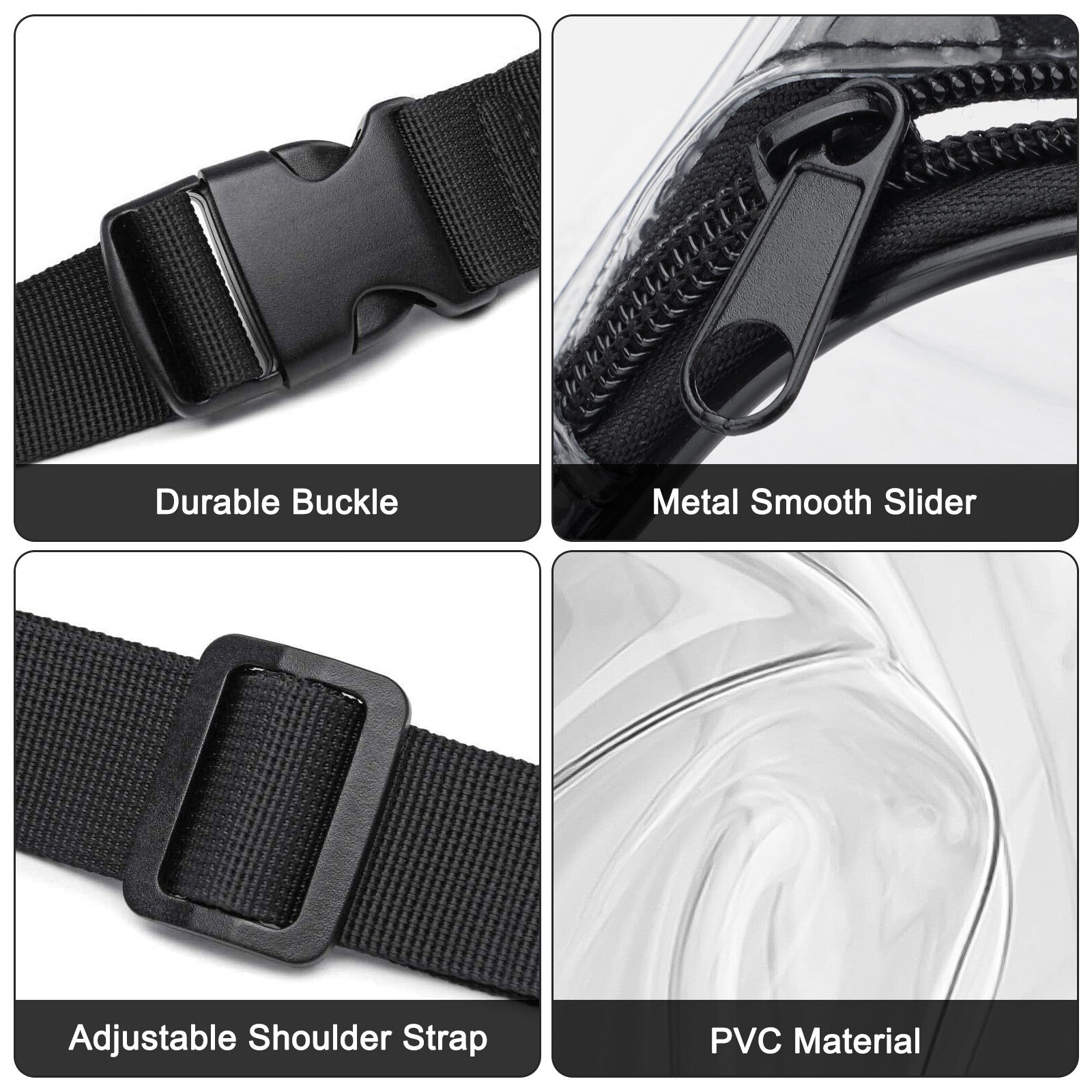 Clear Fanny Pack Men Women Waist Pouch Belt Bag Outdoor Sports Stadium Security