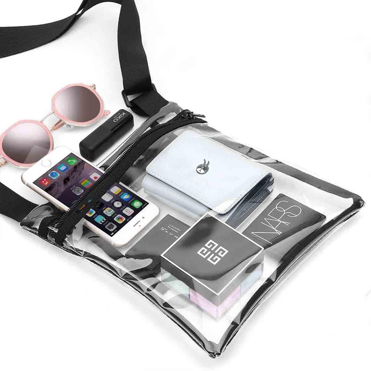 Clear Bag Stadium Approved Purse PVC Clear Crossbody Bag for Women Men