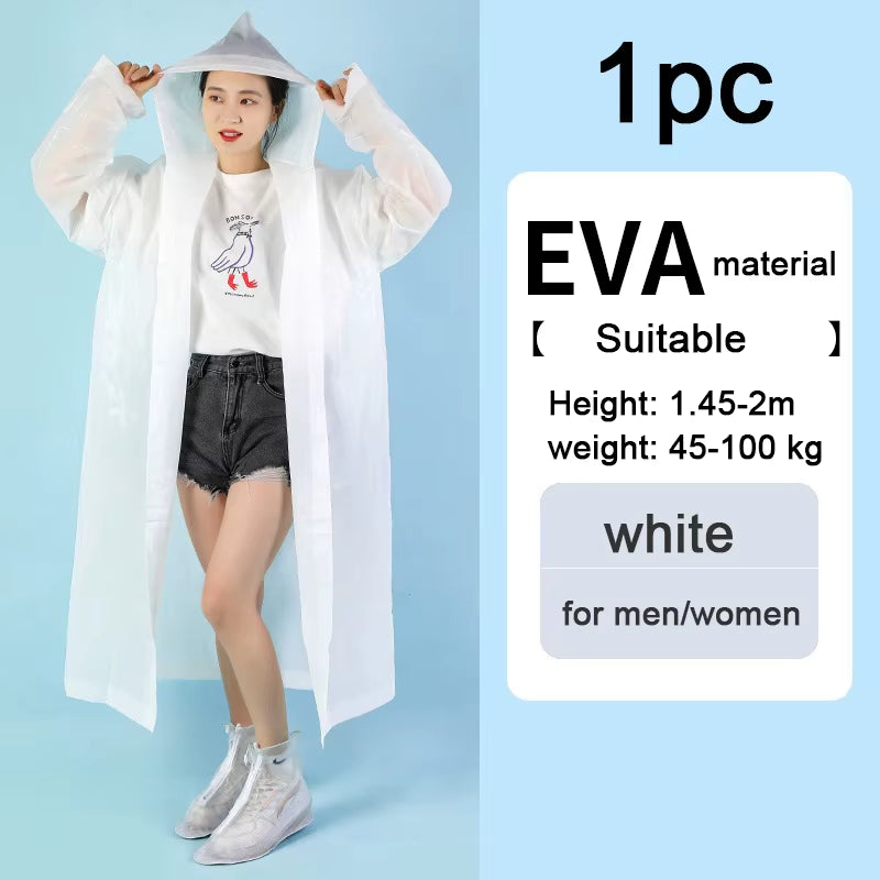 Raincoat Women Men Impermeable Thickened Waterproof Raincoat Tourism Outdoor Hiking Rain Poncho Raincoat Hooded Rain Coat
