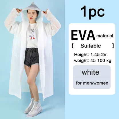 Raincoat Women Men Impermeable Thickened Waterproof Raincoat Tourism Outdoor Hiking Rain Poncho Raincoat Hooded Rain Coat
